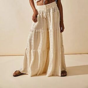 NWOT FREE PEOPLE IN PARADISE WIDE LEG PANTS SIZE LARGE Z291